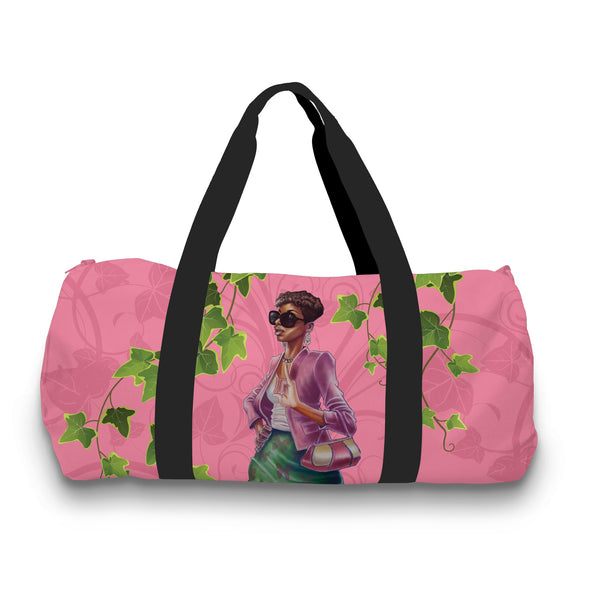 GREEN AND PINK TRAVEL BAG
