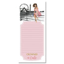 CROWNED IN CURLS MAGNETIC NOTEPAD