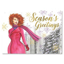 SEASONS GREETINGS PURPLE SNOWFLAKES