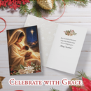 Gold Nativity Christmas Card