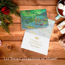 COTTAGE WITH SLEIGH CHRISTMAS CARD