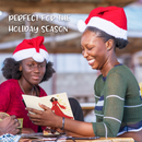 RED DRESS GLAMOROUS CHRISTMAS CARD