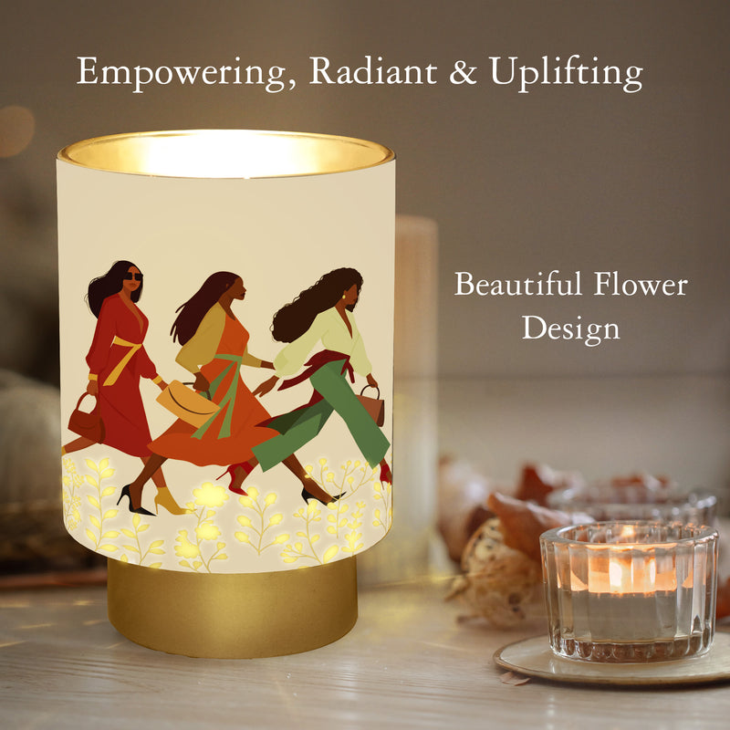 African American Expressions LED Flameless Candle – Christian Inspirational Battery Operated Candle with Uplifting Art – Spiritual & Religious Home Décor for Black Women – Woman with God