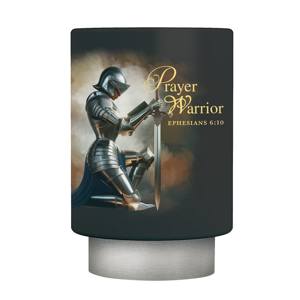 African American Expressions LED Flameless Candle – Christian Inspirational Battery Operated Candle with Uplifting Art – Spiritual & Religious Home Décor for Black Women - Prayer Warrior