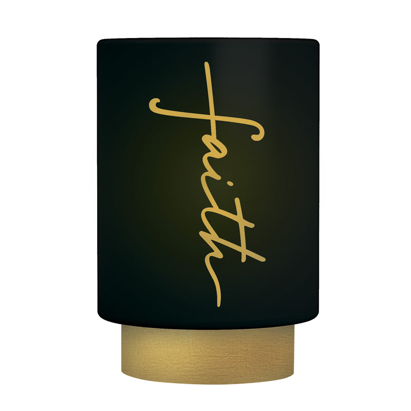 African American Expressions LED Flameless Candle – Christian Inspirational Battery Operated Candle with Uplifting Art – Spiritual & Religious Home Décor for Black Women - Faith