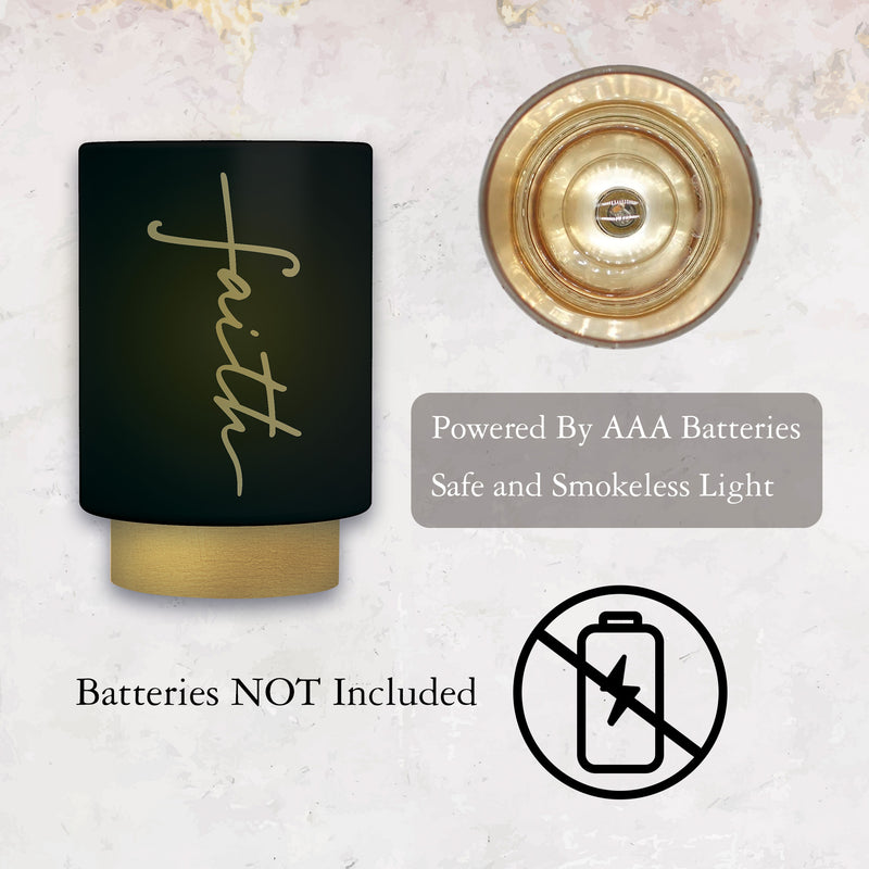 African American Expressions LED Flameless Candle – Christian Inspirational Battery Operated Candle with Uplifting Art – Spiritual & Religious Home Décor for Black Women - Faith