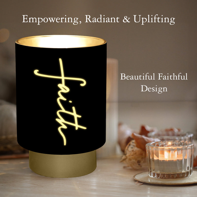 African American Expressions LED Flameless Candle – Christian Inspirational Battery Operated Candle with Uplifting Art – Spiritual & Religious Home Décor for Black Women - Faith