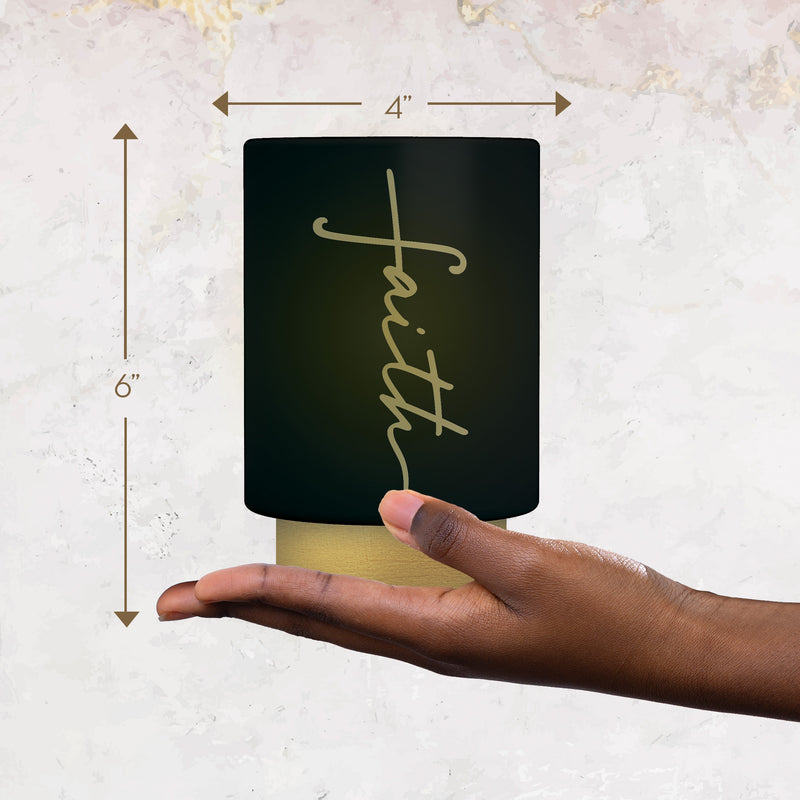 African American Expressions LED Flameless Candle – Christian Inspirational Battery Operated Candle with Uplifting Art – Spiritual & Religious Home Décor for Black Women - Faith