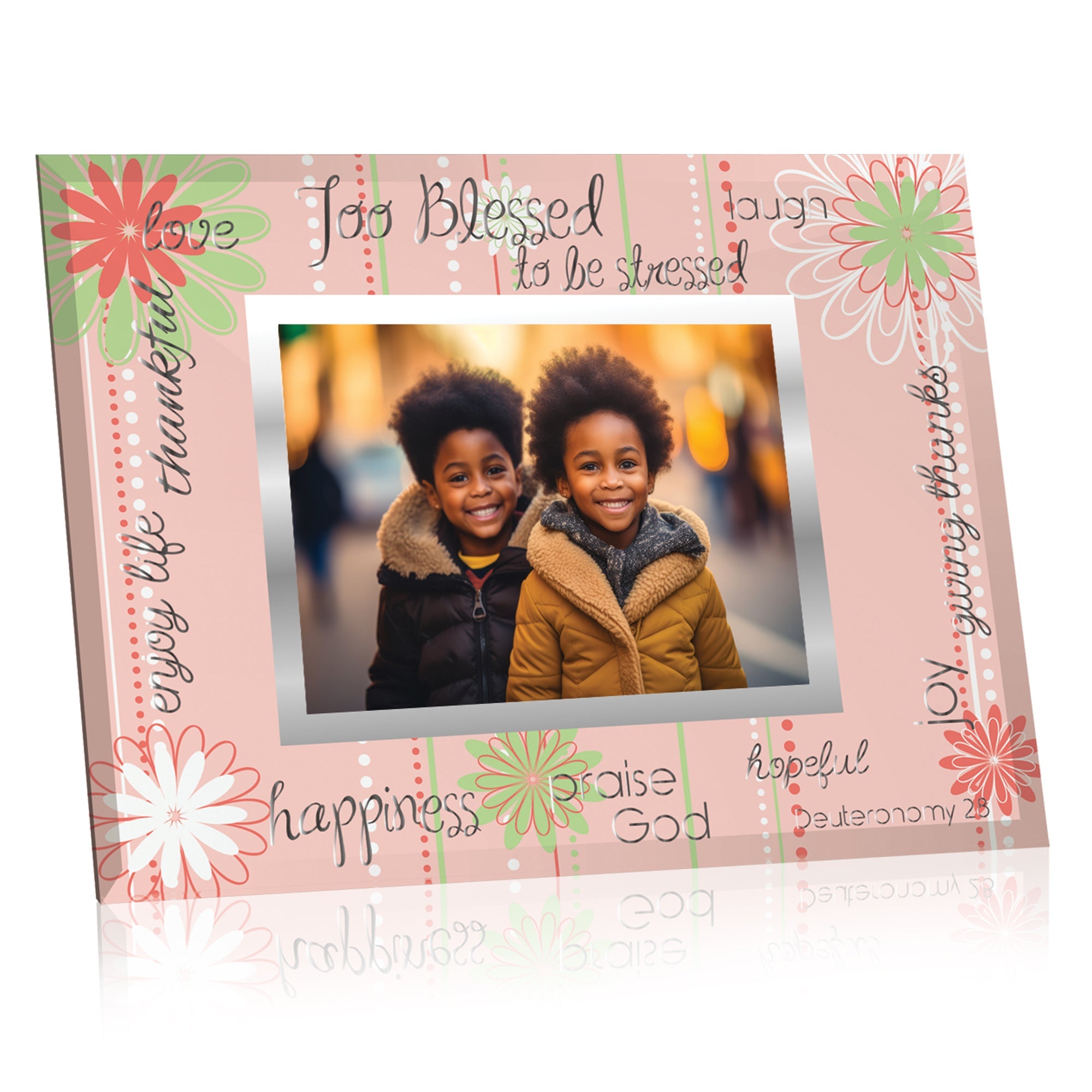 Glass Photo Frames - Too Blessed