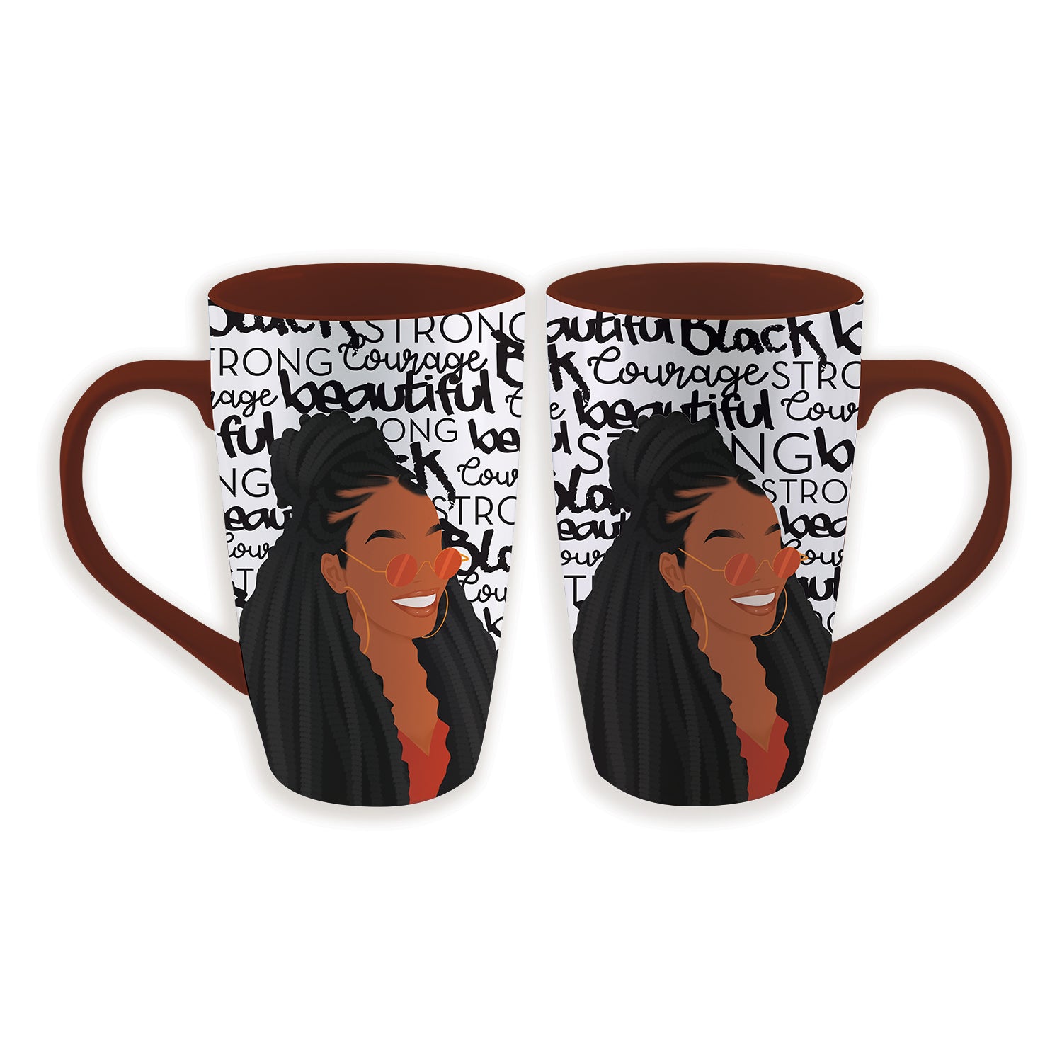 BLACK AND BEAUTIFUL LATTE MUG