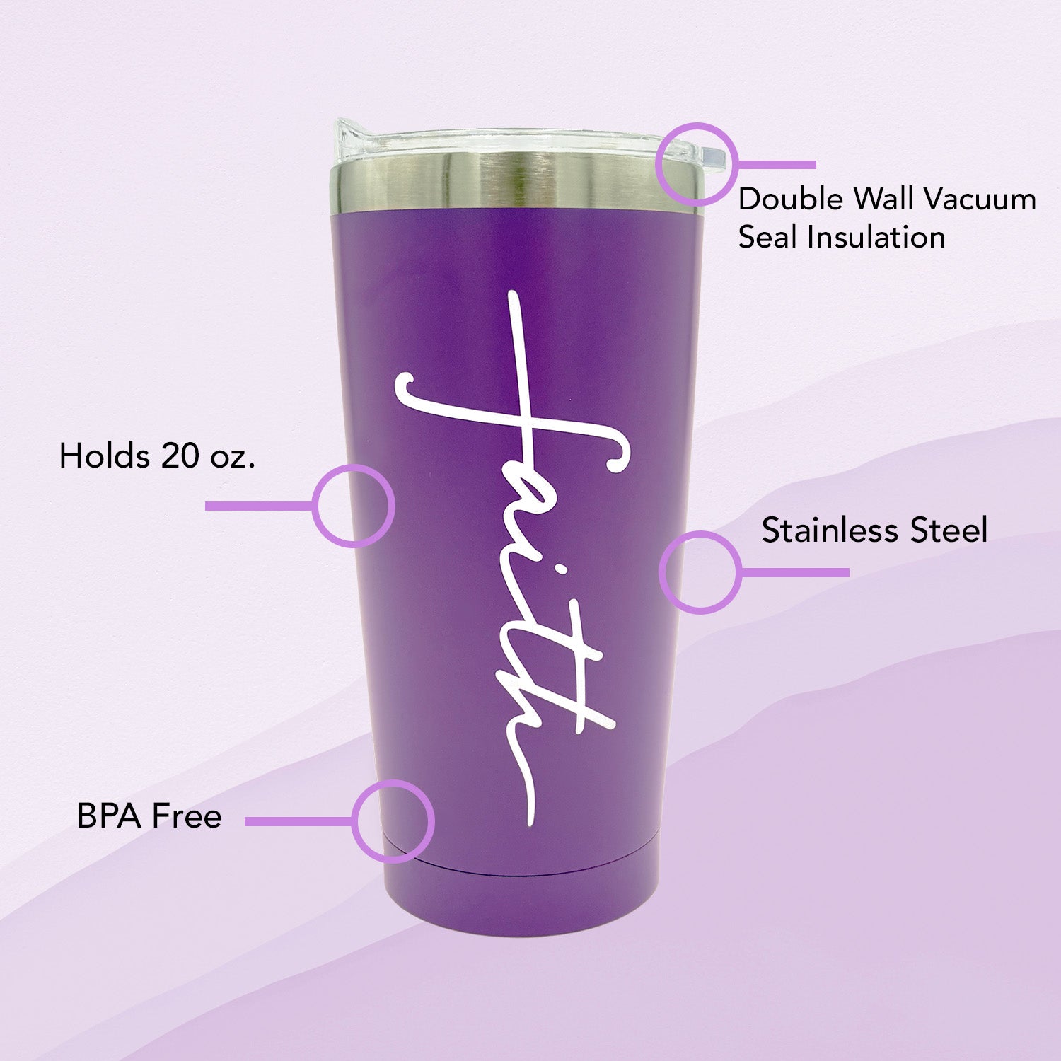 Faith Small Tumbler (Purple) COMING SOON!