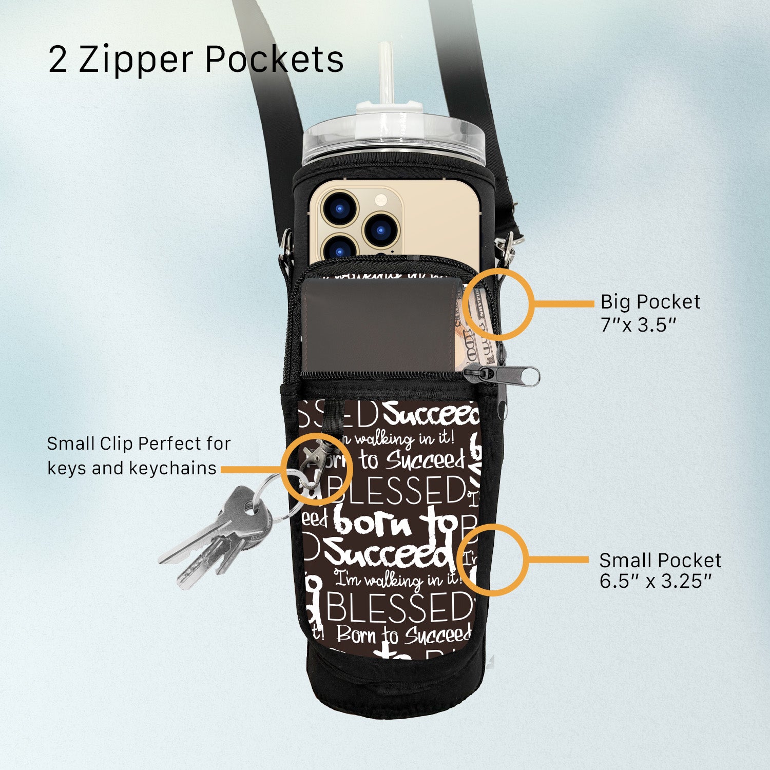 Born to Succeed Tumbler Carrier