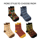 Kasai Blue Patterned Women's Quarter Sock
