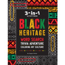 Black Heritage 3-in-1 Activity Book: Word Search, Trivia Adventure, and Coloring My Culture
