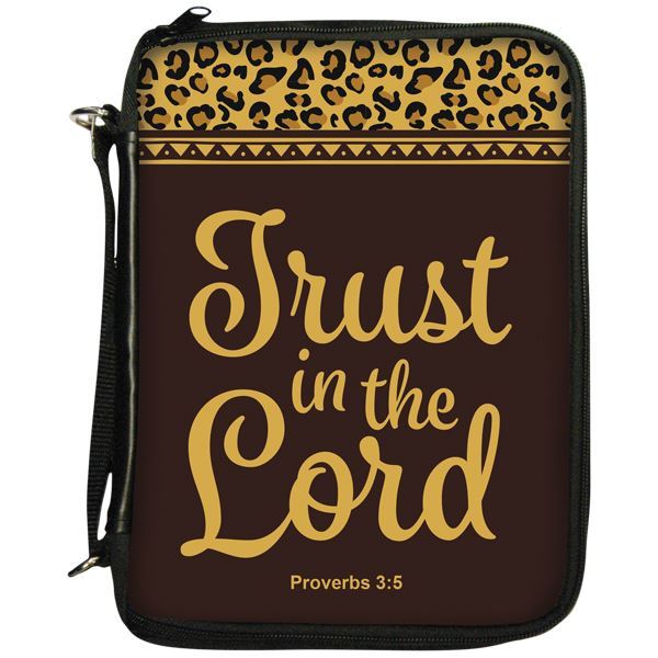 TRUST IN THE LORD LEOPARD PRINT BIBLE ORGANIZER