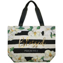 BLESSED MAGNOLIA CANVAS HANDBAG