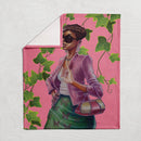 GREEN AND PINK BLANKET