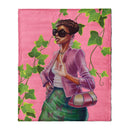 GREEN AND PINK BLANKET