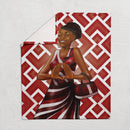 RED AND WHITE BLANKET