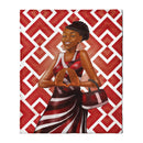 RED AND WHITE BLANKET