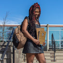BROWN MUDCLOTH PATTERN BACKPACK SET