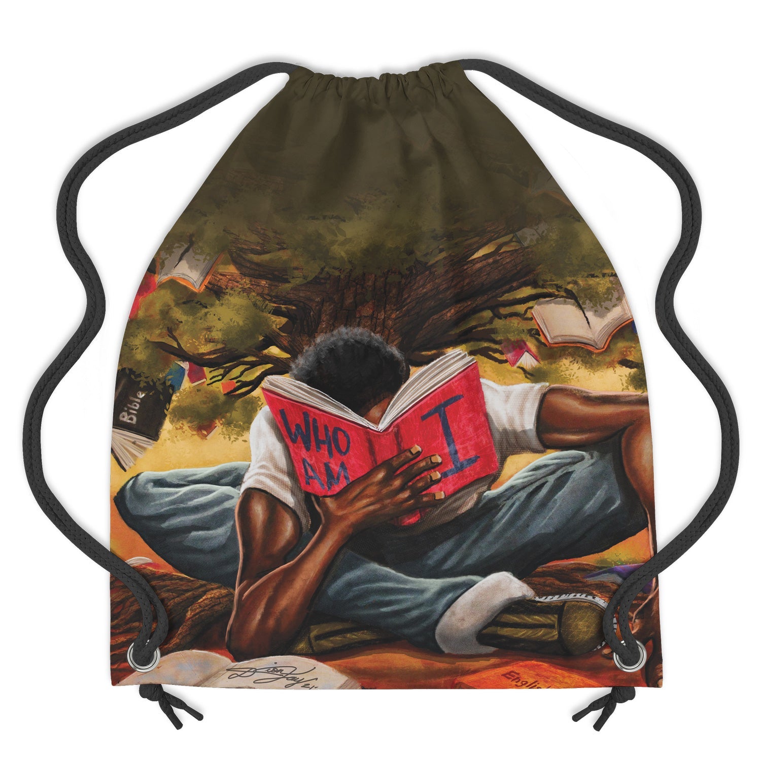 WHO AM I DRAWSTRING BACKPACK