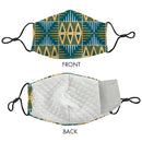 BLUE/YELLOW MUDCLOTH FACE MASK