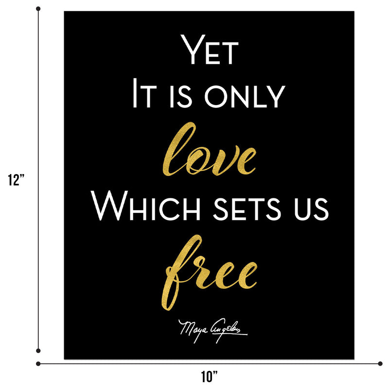 LOVE SETS US FREE WALL PLAQUE