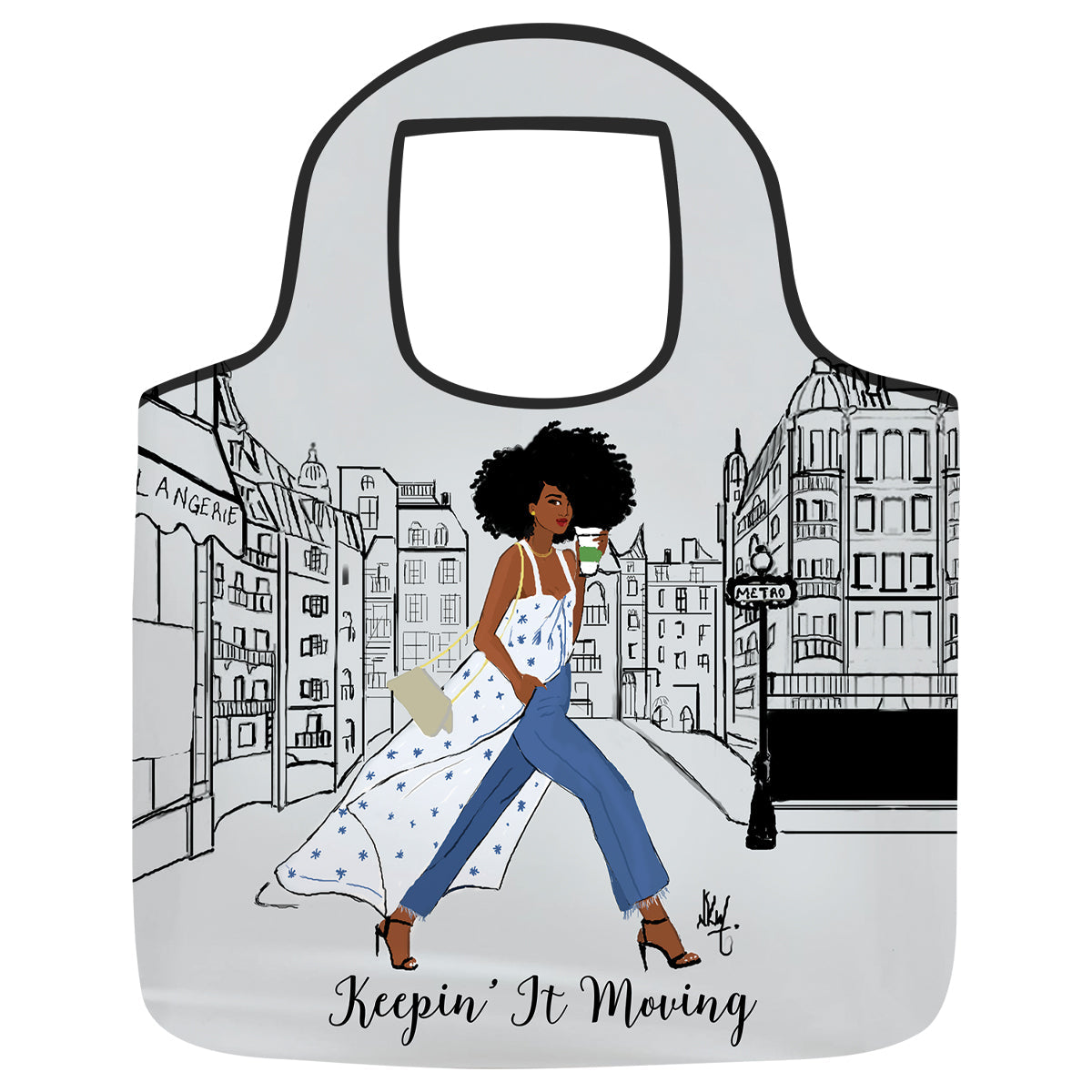 KEEPIN IT MOVING REUSABLE BAG