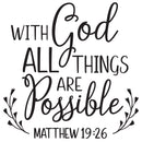 WITH GOD WALL DECAL