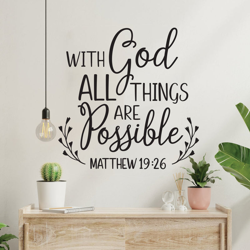 WITH GOD WALL DECAL